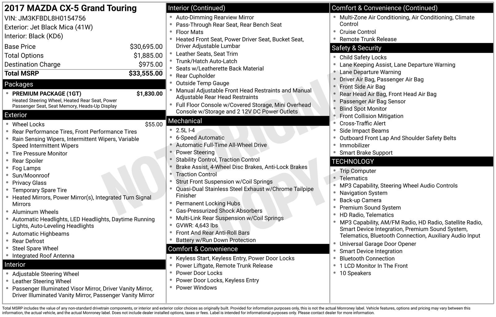 Used 2017 Black Mazda Grand Touring image 10