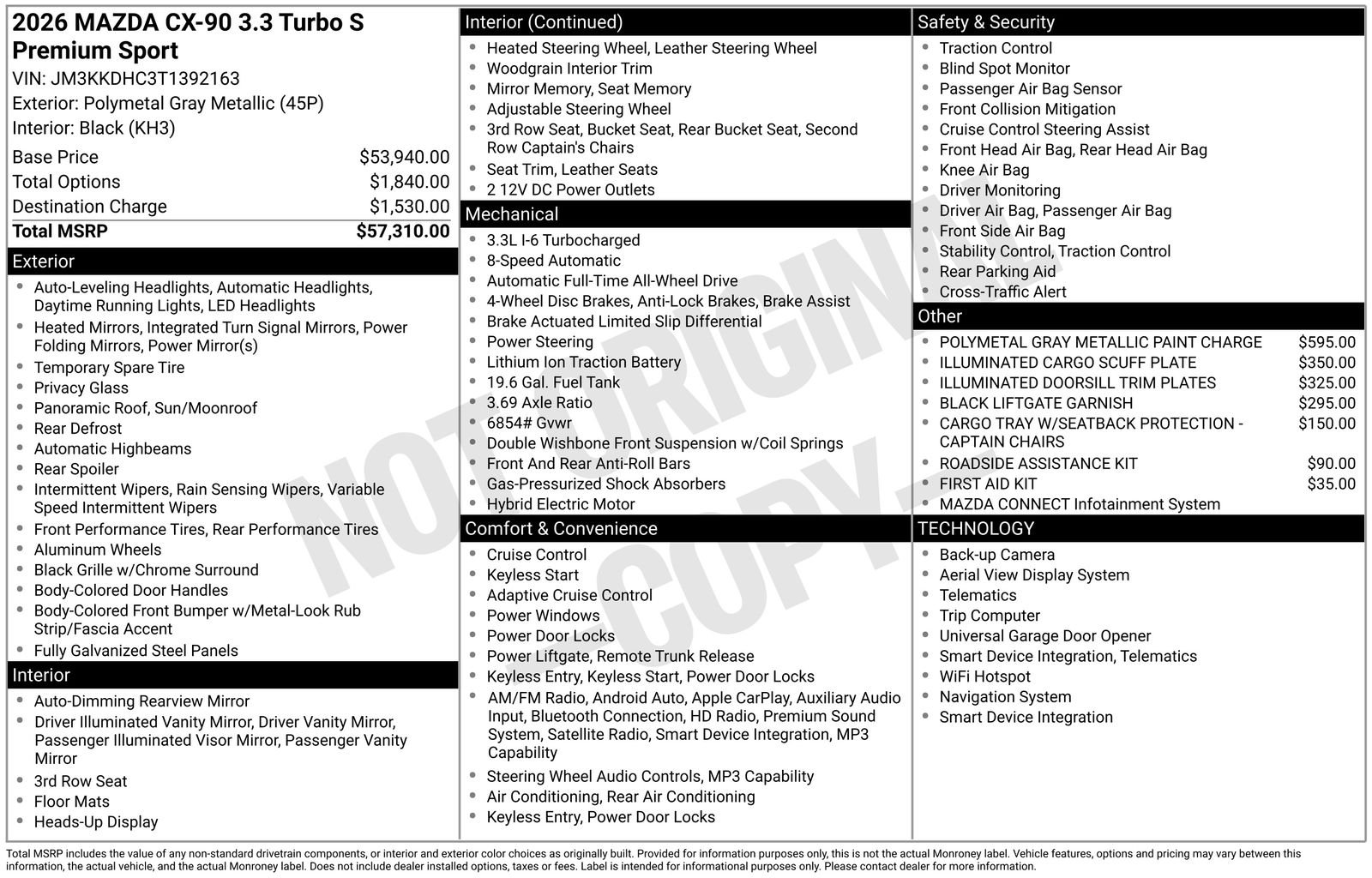 New 2026 Polymetal Gray Metallic Mazda 3.3 Turbo S Premium Sport AWD image 23