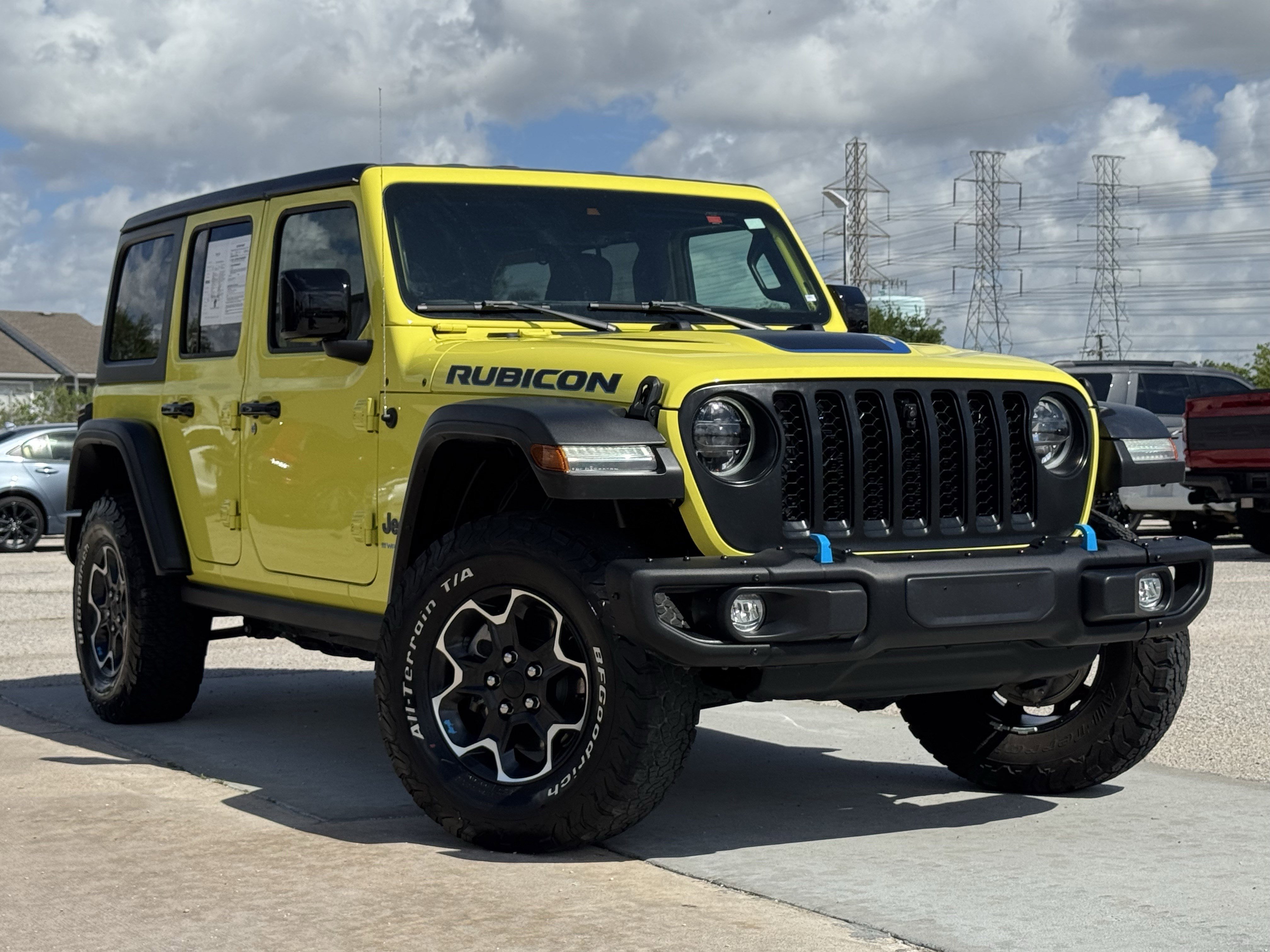 Certified 2023 Jeep Wrangler 4xe Rubicon 4XE with VIN 1C4JJXR62PW502467 for sale in Webster, TX