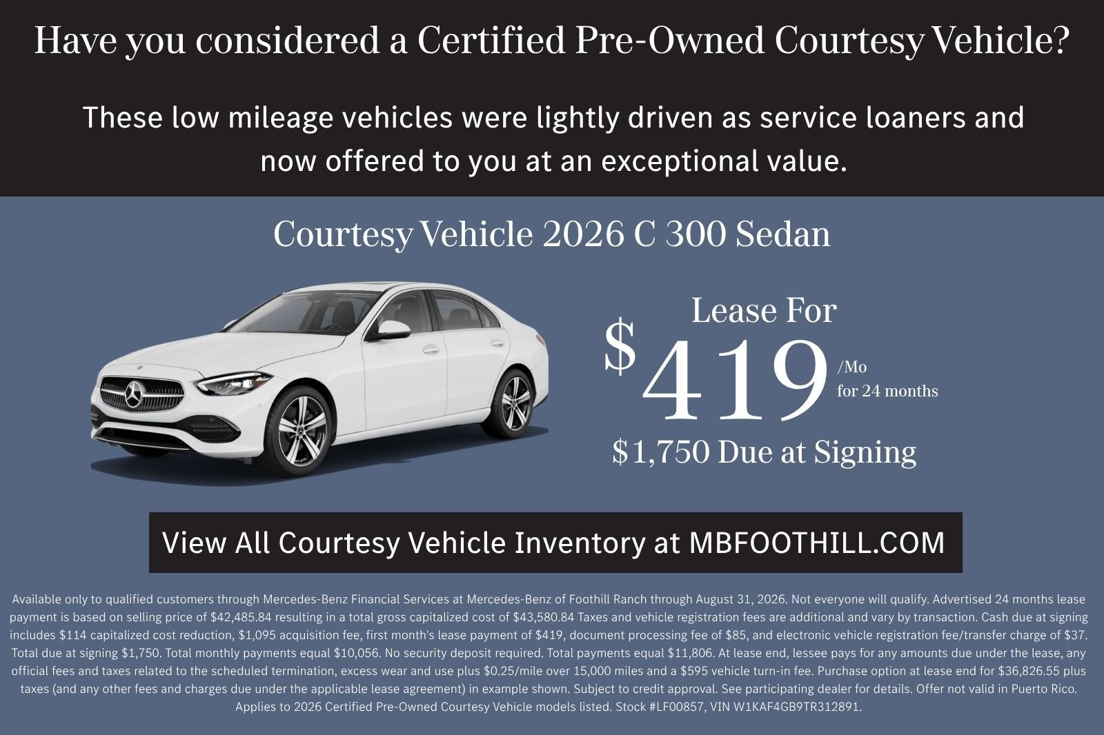 Certified Used 2023 Gray Mercedes-Benz C 300 image 4