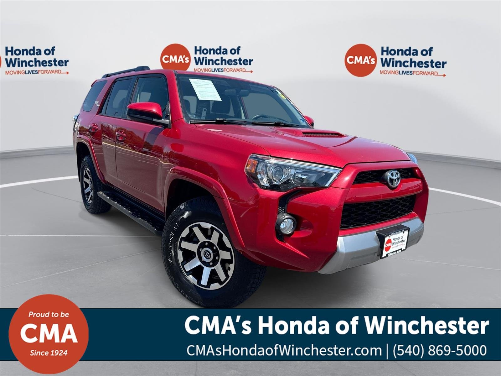 Used 2019 Barcelona Red Metallic Toyota TRD Off-Road image 1