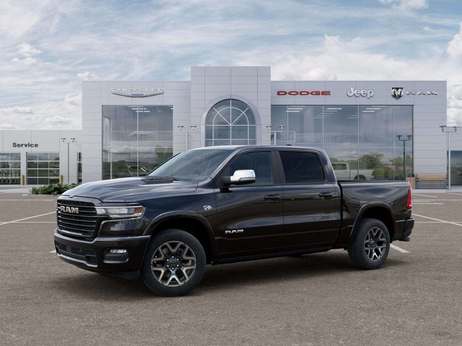 New 2026 Diamond Black Crystal Pearl-Coat Exterior Paint RAM Laramie image 29