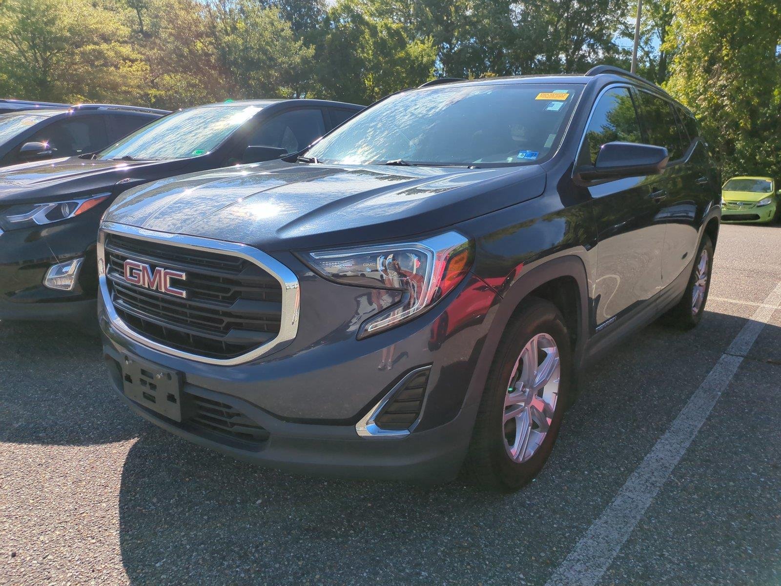 Used 2018 Blue Steel Metallic GMC SLE image 1