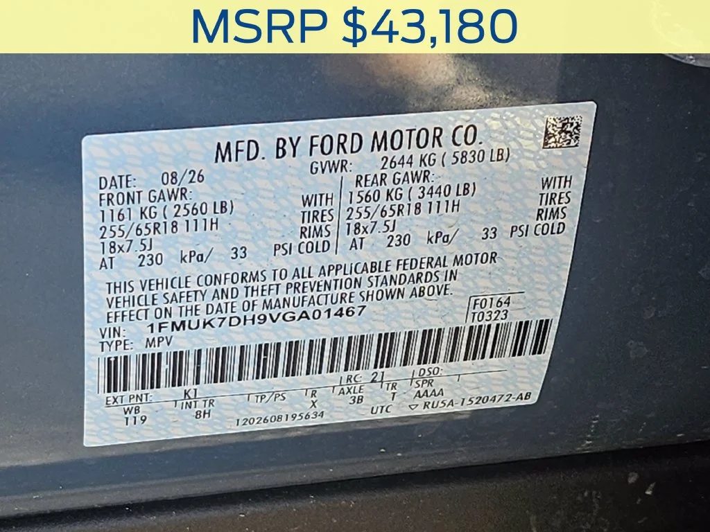 New 2027 Vapor Blue Metallic Ford Active image 38