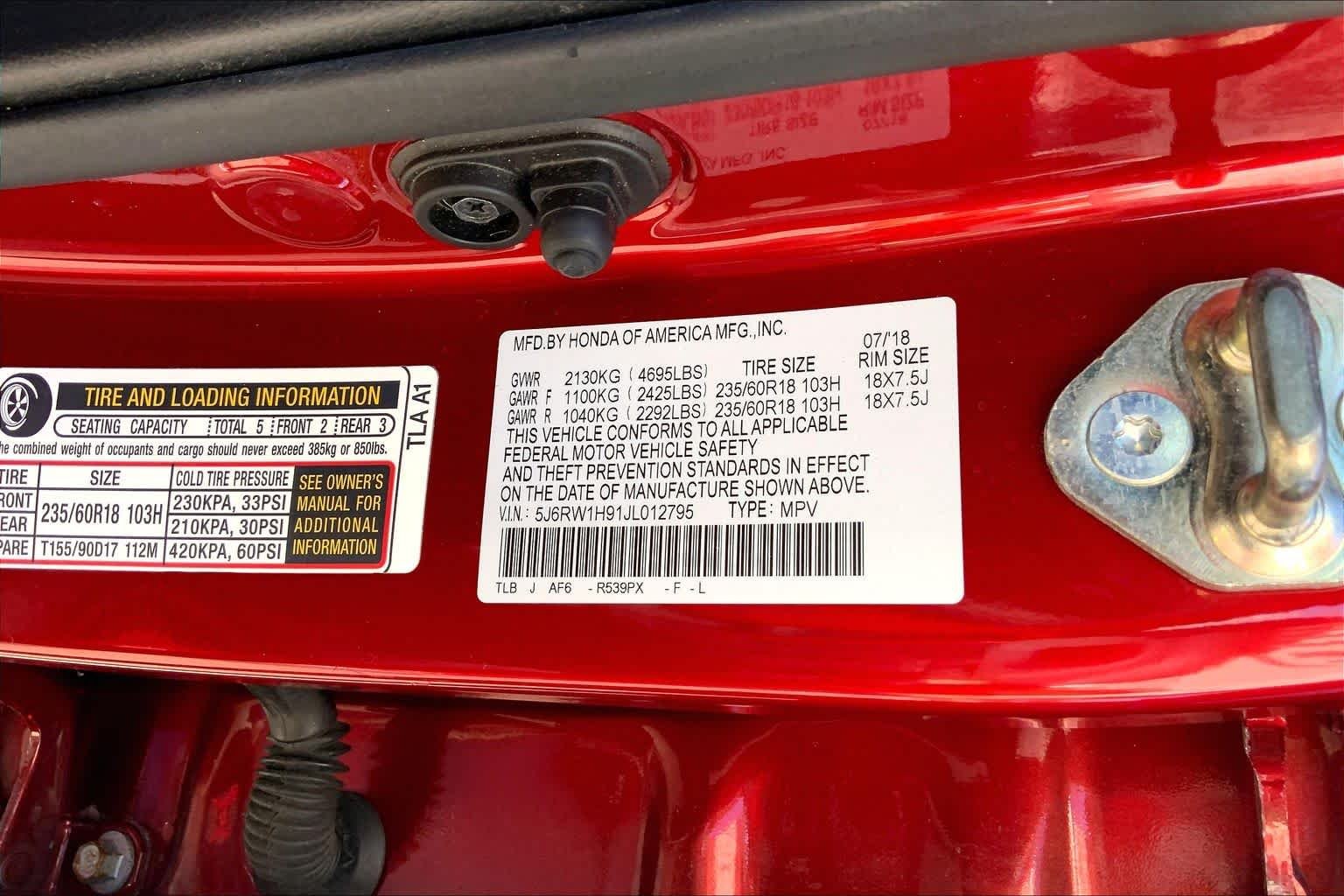 Used 2018 Basque Red Pearl II Honda Touring image 37