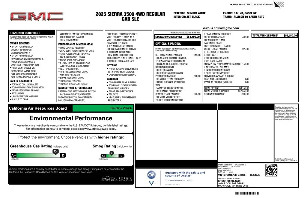 Certified Used 2025 White GMC SLE image 3