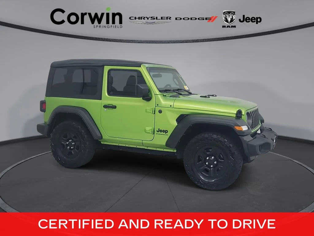 Certified Used 2025 Green Jeep Sport image 1