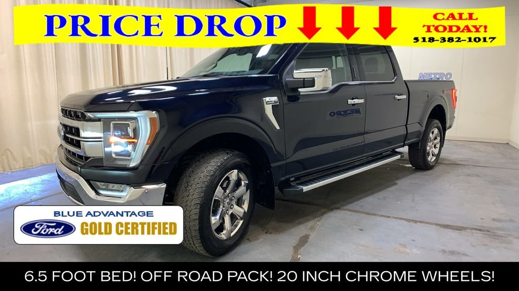 Certified Used 2022 Blue Metallic Ford Lariat image 7