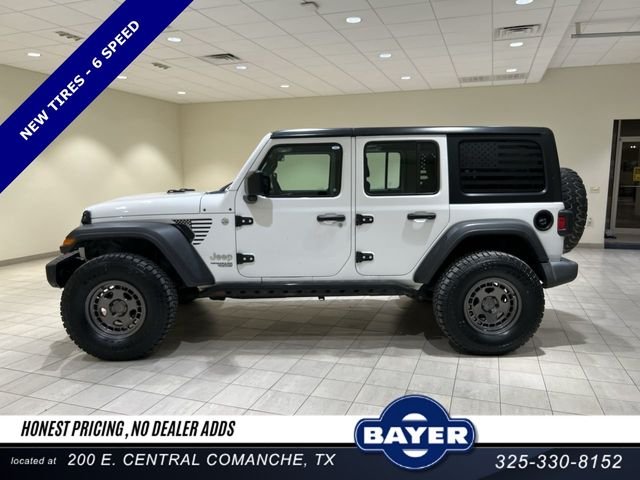 Certified 2018 Jeep All-New Wrangler Unlimited Sport with VIN 1C4HJXDG6JW178378 for sale in Comanche, TX
