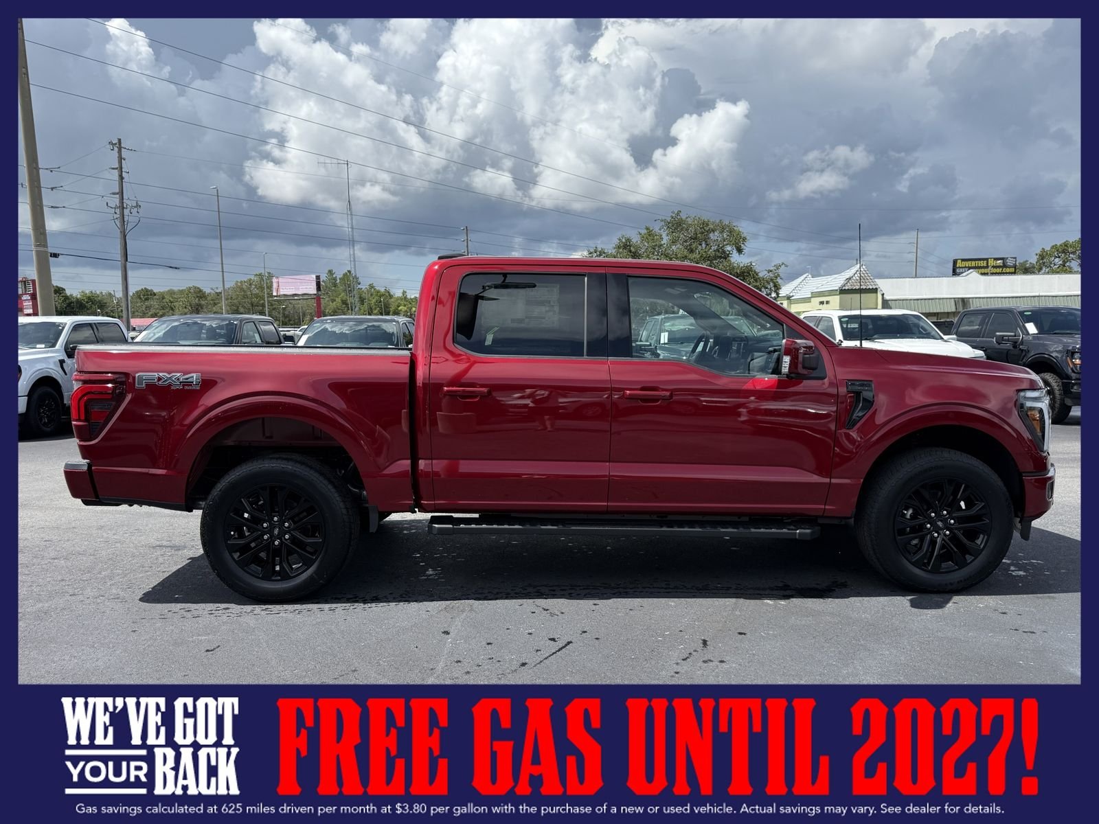 New 2026 Ruby Red Metallic Tinted Clearcoat Ford Lariat image 3