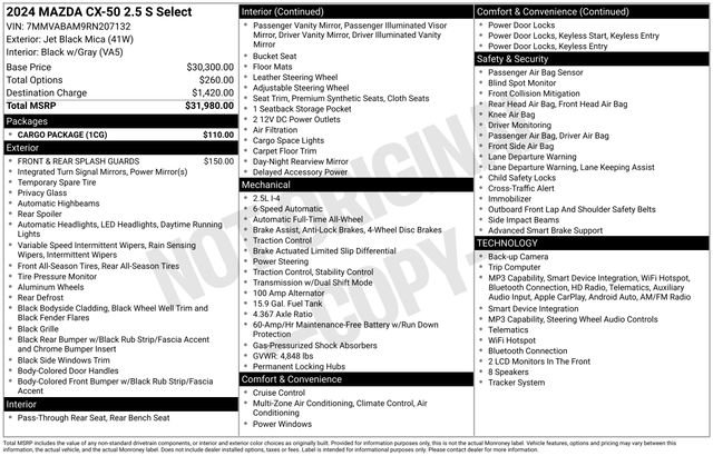 Used 2024 Black Mazda 2.5 S Select Package image 9