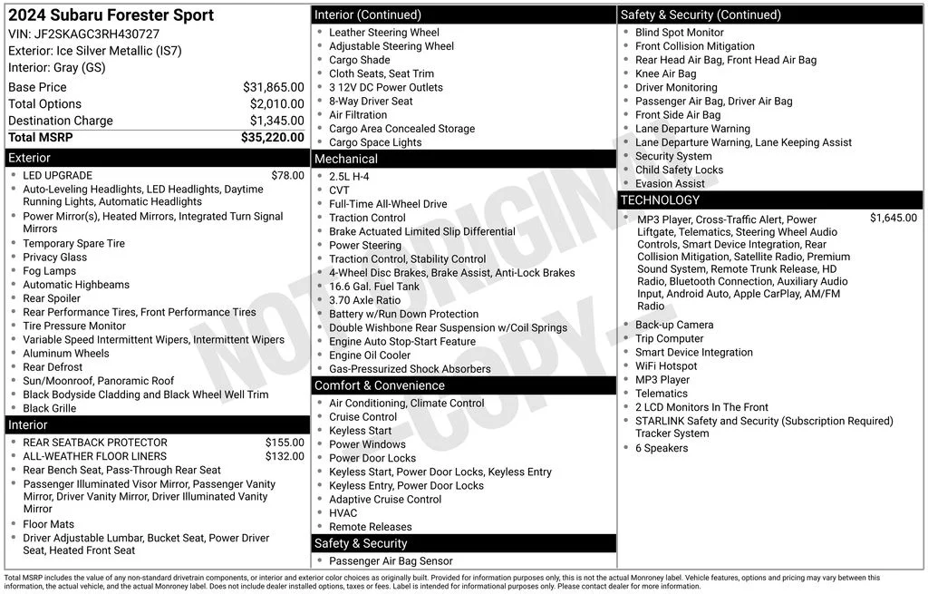 Used 2024 Silver Subaru Sport image 43