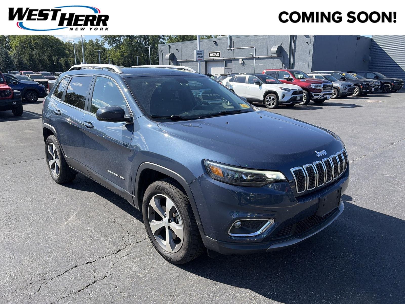 Used 2020 Slate Blue Pearlcoat Jeep Limited image 1
