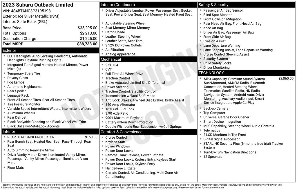 Used 2023 Silver Subaru Limited image 6