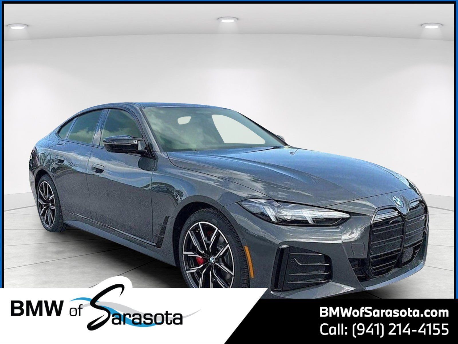 Gray (Dravit Grey Metallic) 2026 BMW i4 M60 Gran Coupe AWD Sedan All-Wheel Drive