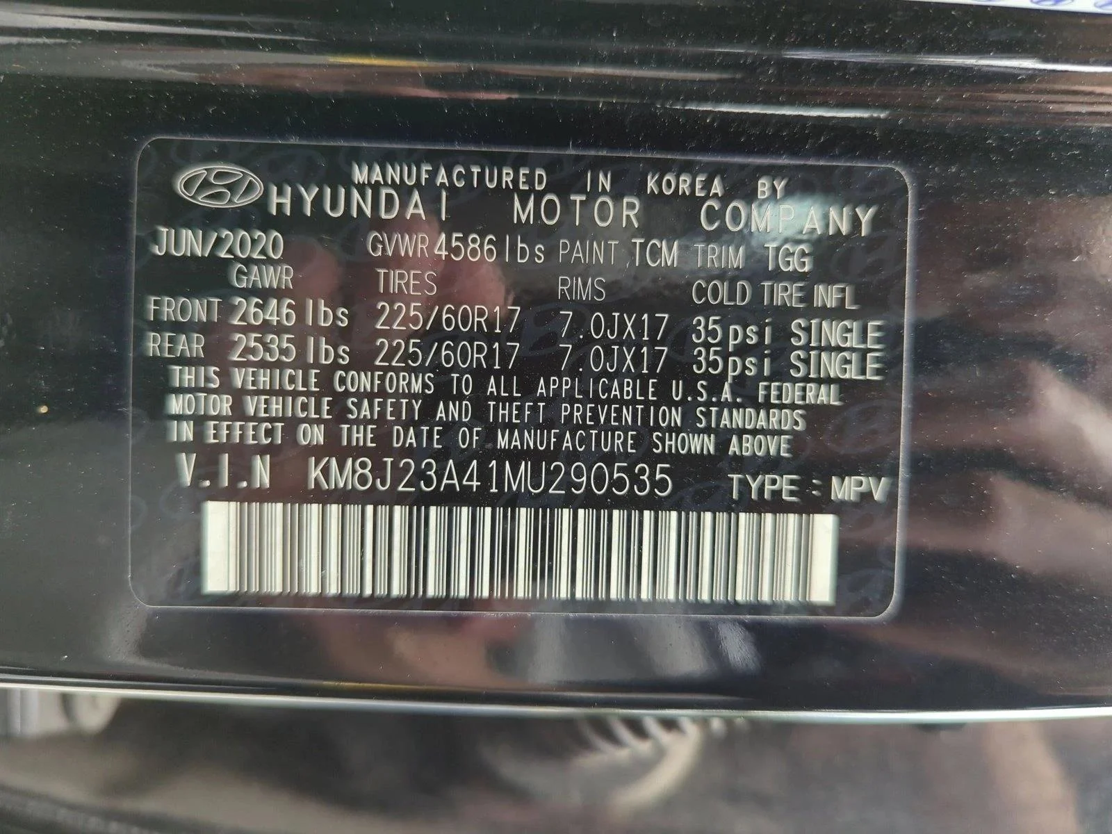 Used 2021 Black Noir Pearl Hyundai SE image 15