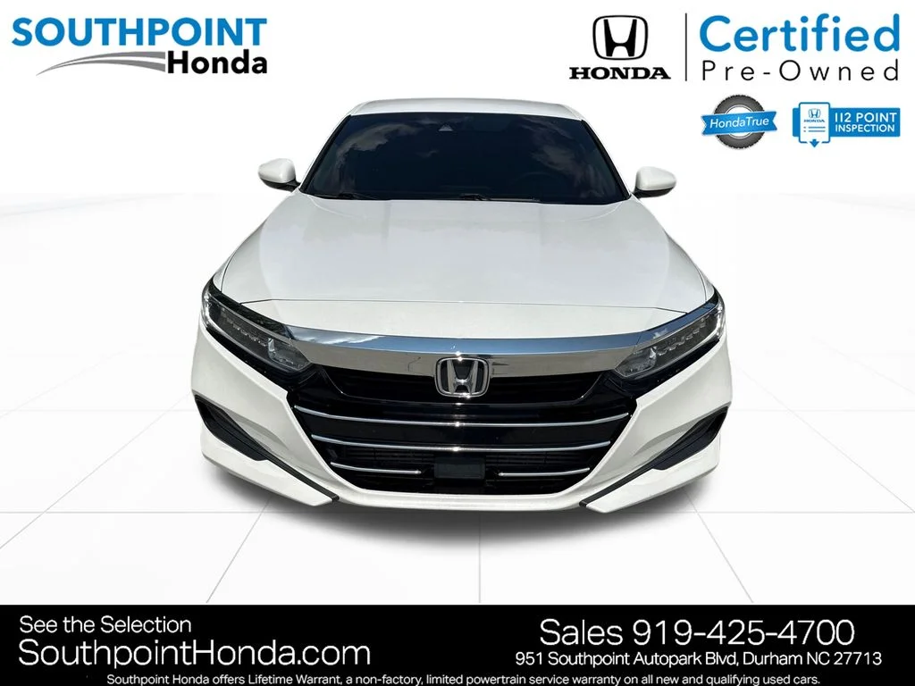 Certified Used 2022 Platinum White Pearl Honda LX image 2