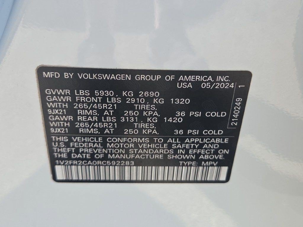 Used 2024 Pure White Volkswagen 2.0T SEL Premium R-Line image 35