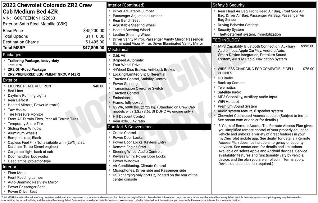Certified Used 2022 SATIN STEEL METALLIC Chevrolet 4WD ZR2 image 28
