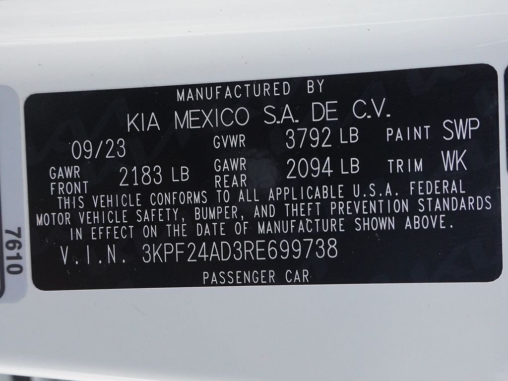 Used 2024 White Kia LXS image 49