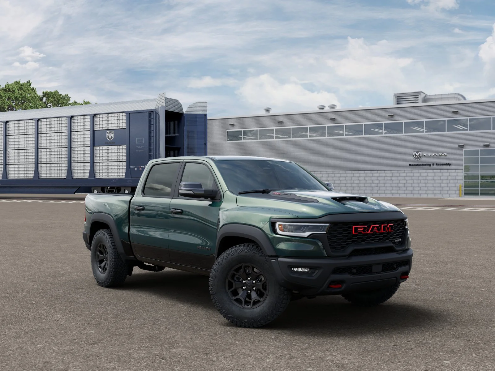 New 2027 Serrano-Green Metallic Exterior Paint RAM TRX image 3