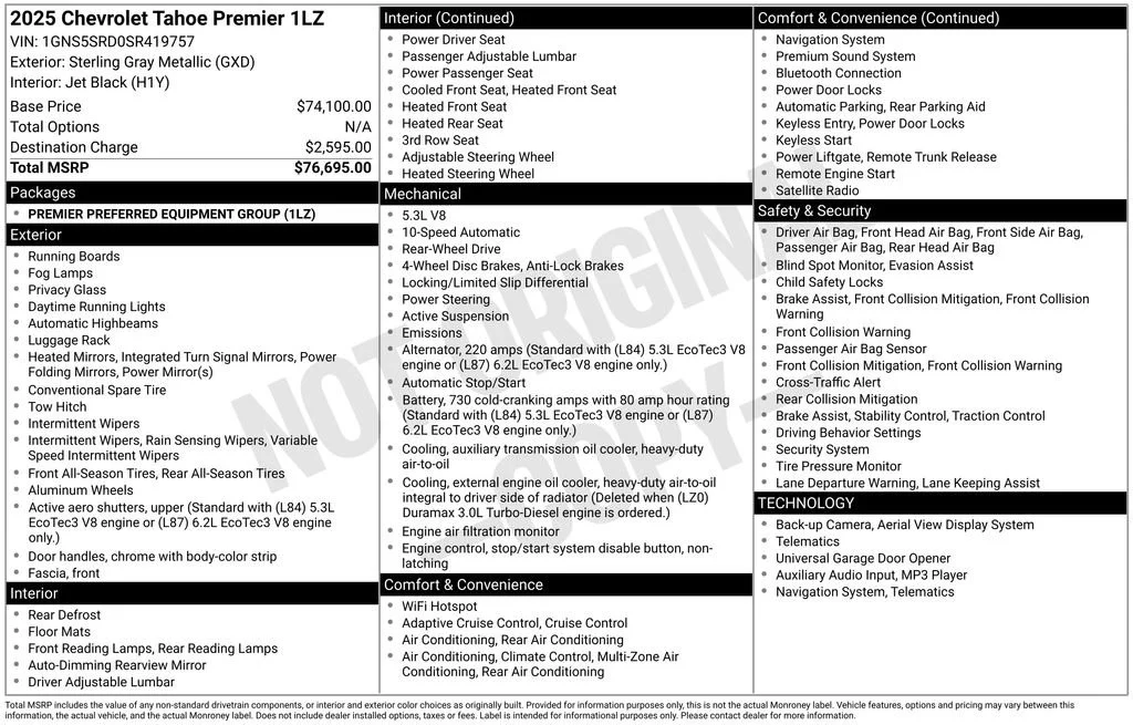 2025 Chevrolet Tahoe Premier - Photo 17