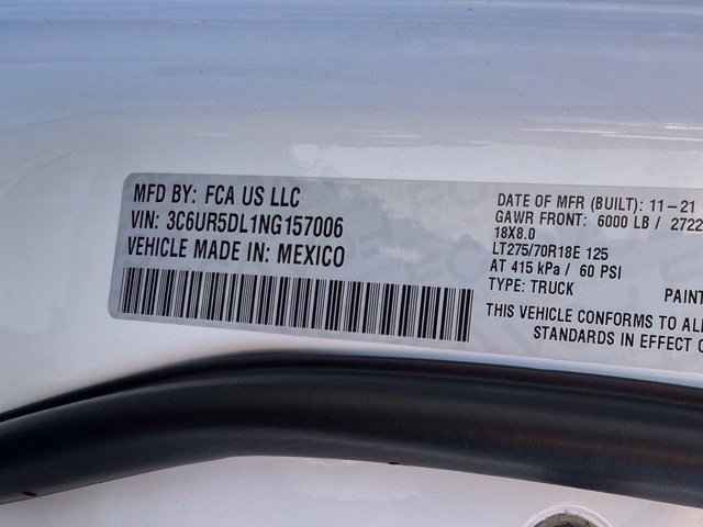 Used 2022 Bright White Clearcoat Ram Big Horn image 14