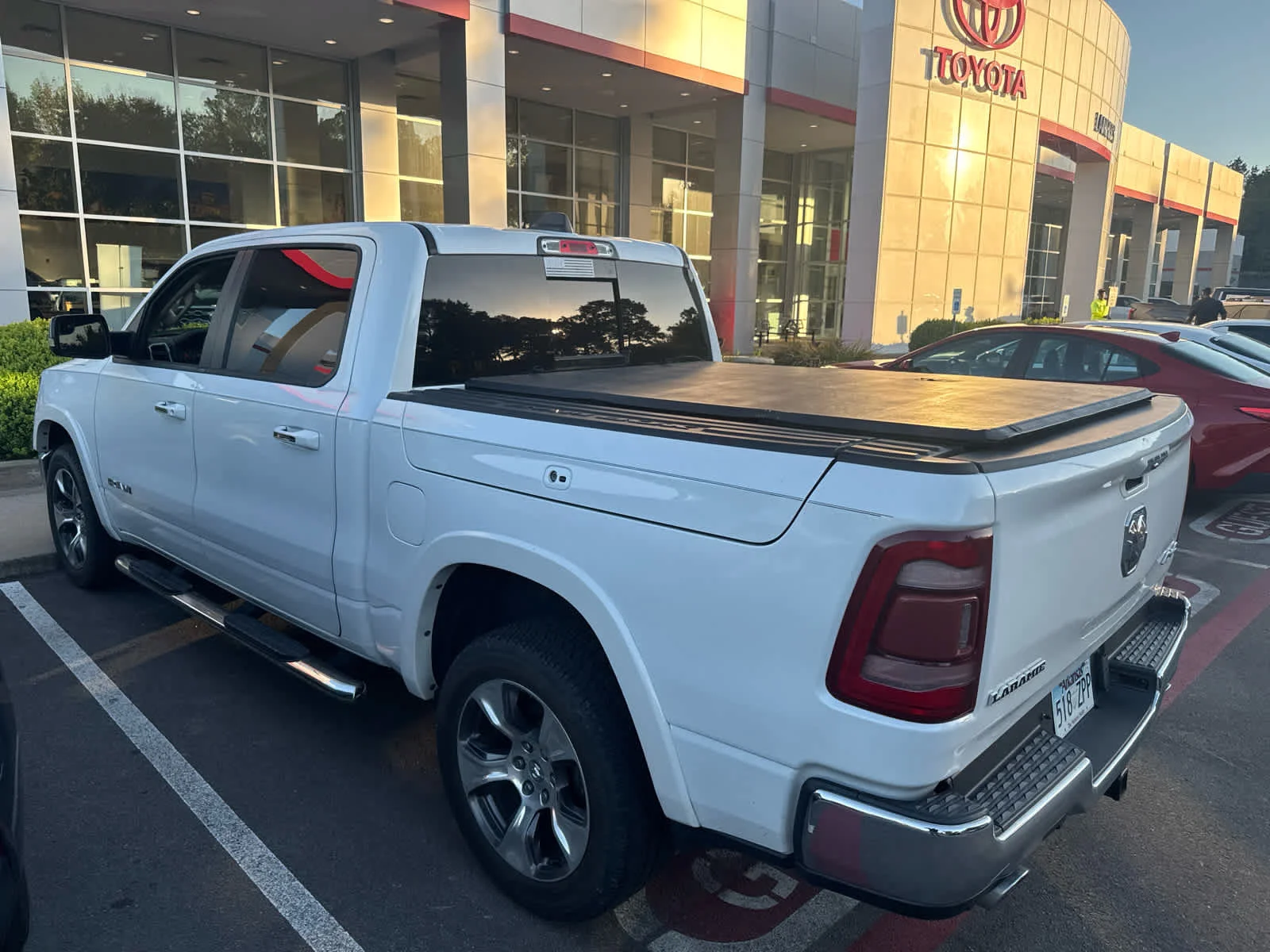 Used 2019 Ivory White Tri-Coat Pearlcoat Ram Laramie image 3