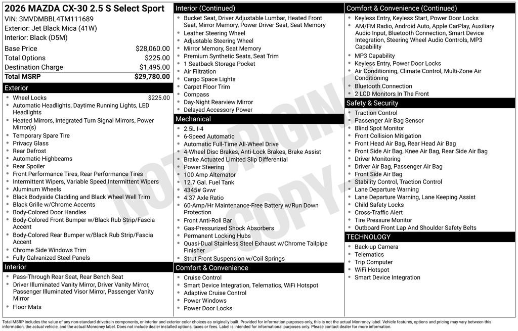 Certified Used 2026 Black Mazda 2.5 S Select Sport image 9