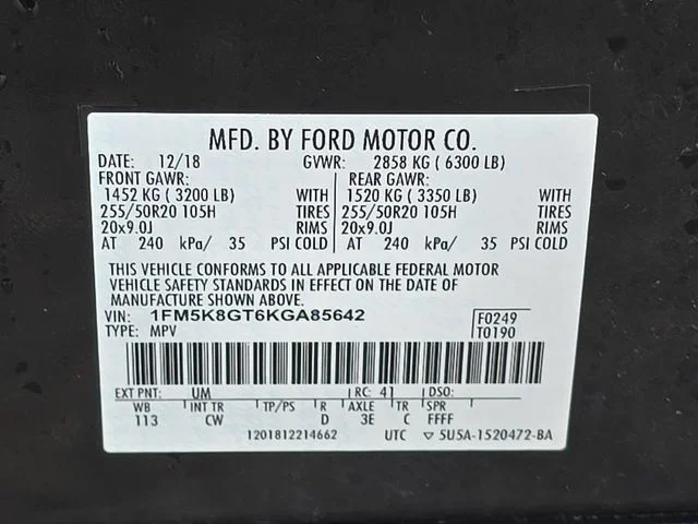 Certified Used 2019 Agate Black Metallic Ford Sport image 23