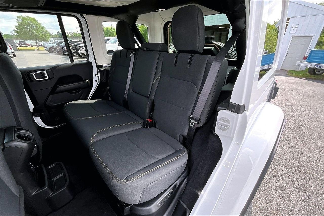Used 2025 Bright White Clearcoat Jeep Sahara 4xe image 24