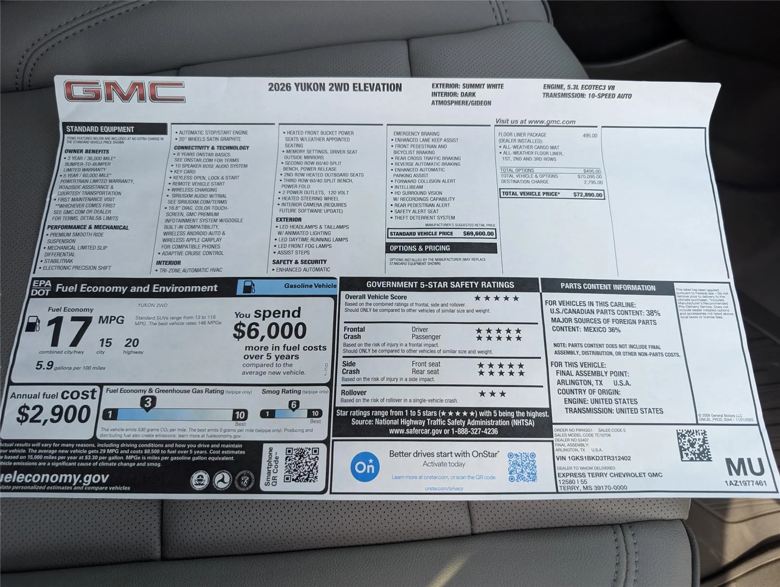 New 2026 Summit White GMC Elevation image 11