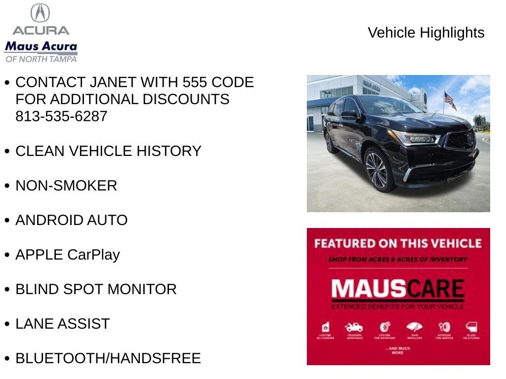 Used 2020 Black Acura Technology image 8