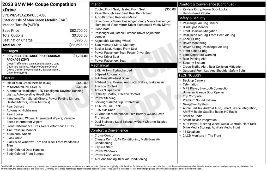 Used 2023 Green BMW Competition image 5