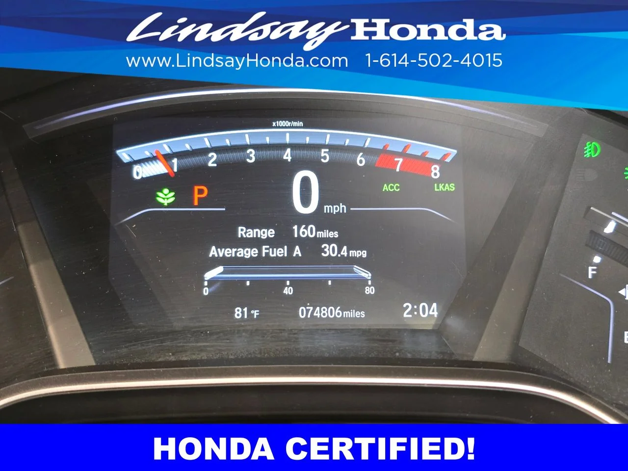 Certified Used 2019 Modern Steel Metallic Honda EX-L image 15
