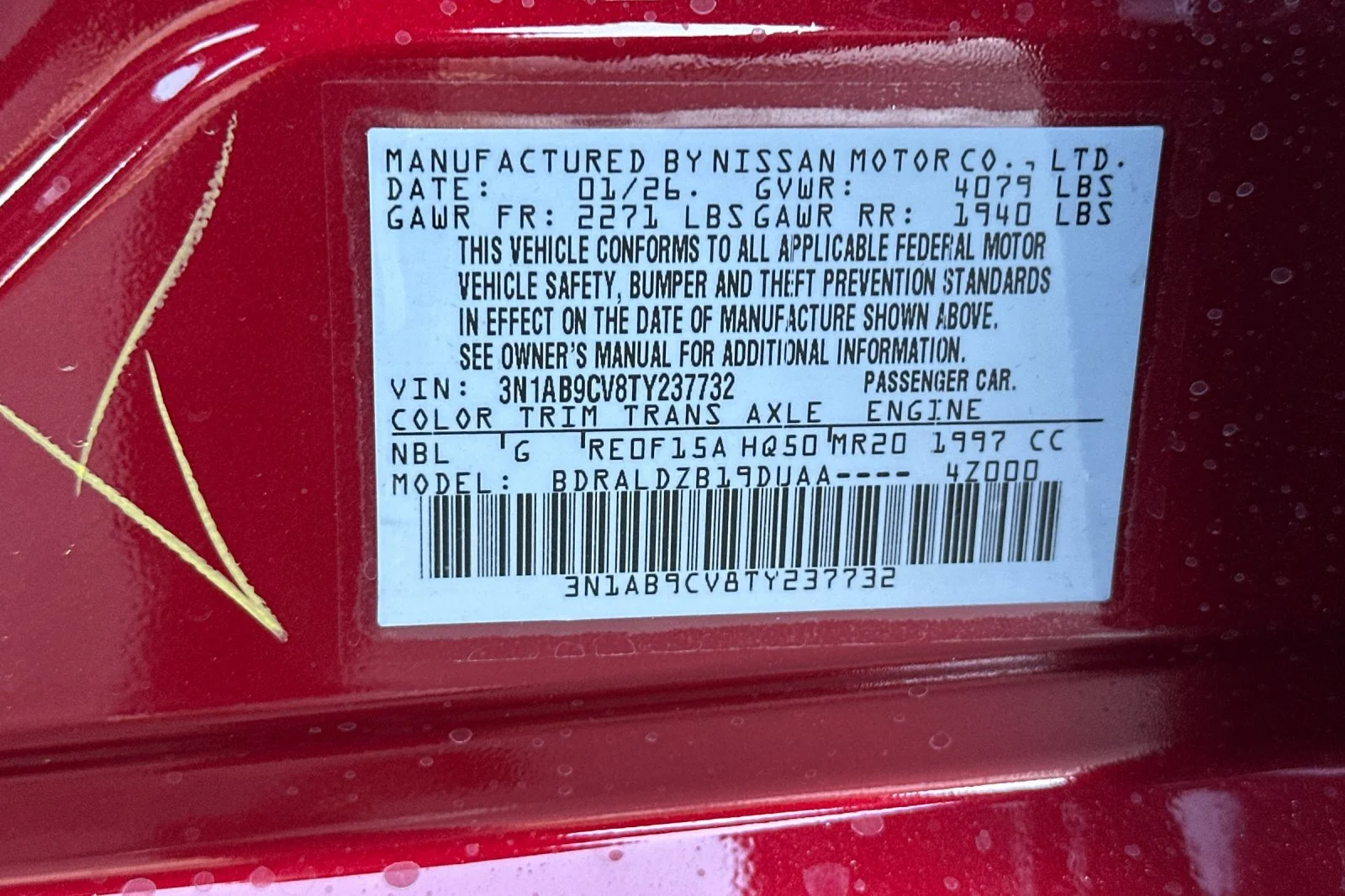 New 2026 Scarlet Ember Tintcoat Nissan SV image 26
