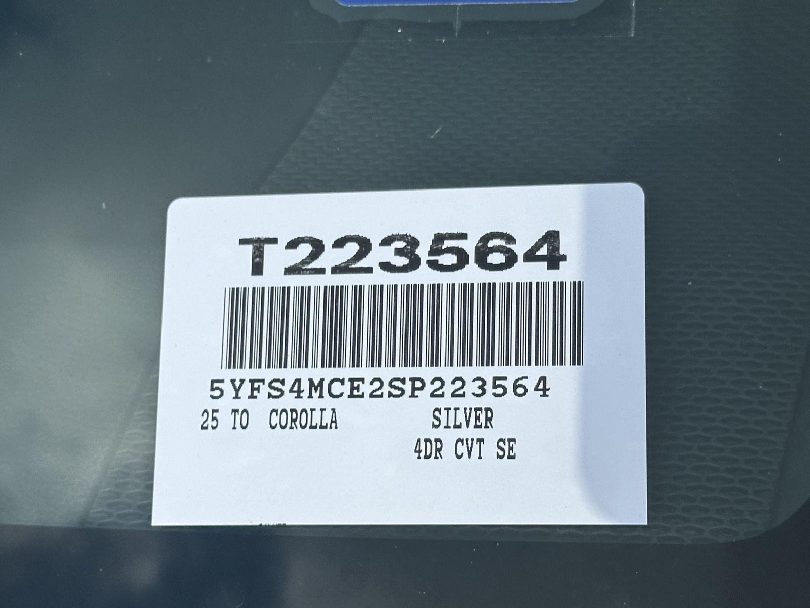 Used 2025 Classic Silver Metallic Toyota SE image 14