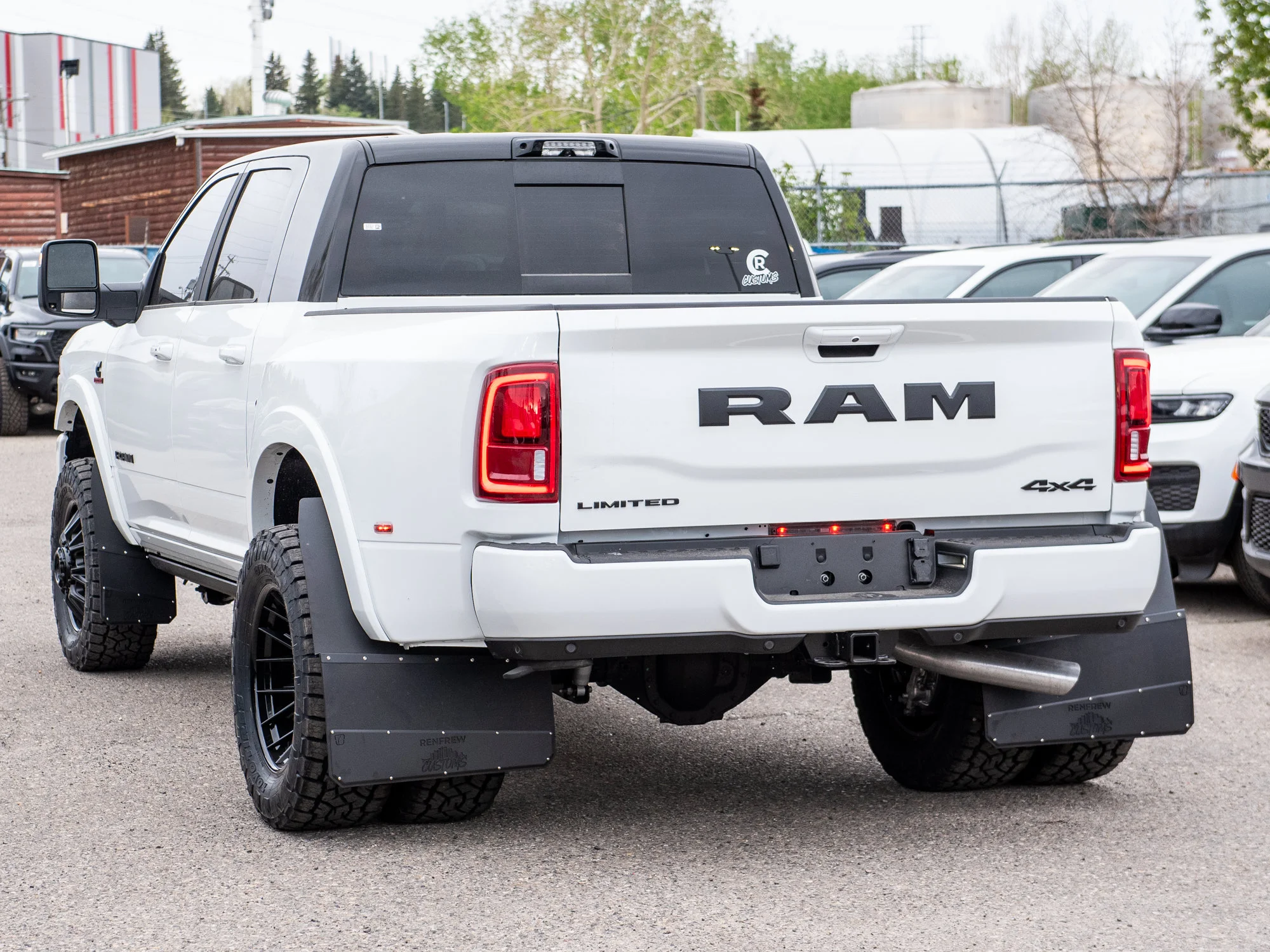 New 2026 White RAM Limited* Mega Cab, 2 Inch Lift, 35 Inch Tires, Fuel Wheels image 8