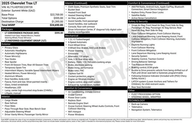 Used 2025 Summit White Chevrolet LT image 36