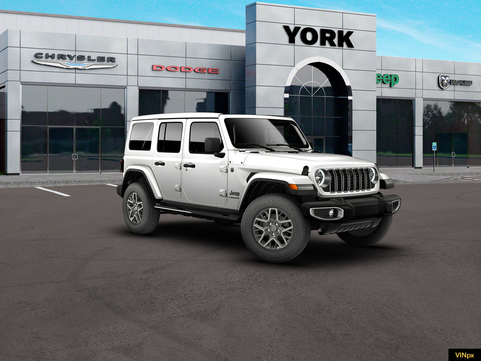 New 2026 Bright White Clear-Coat Exterior Paint Jeep Sahara image 23