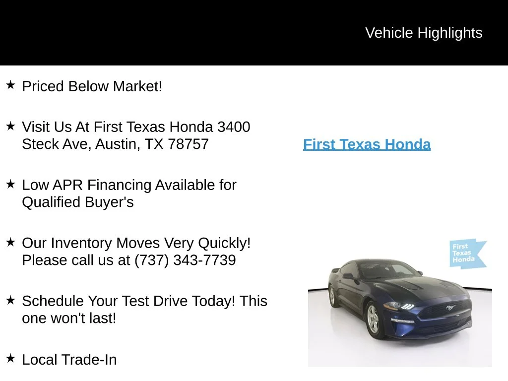 Used 2020 Kona Blue Metallic Ford EcoBoost image 9