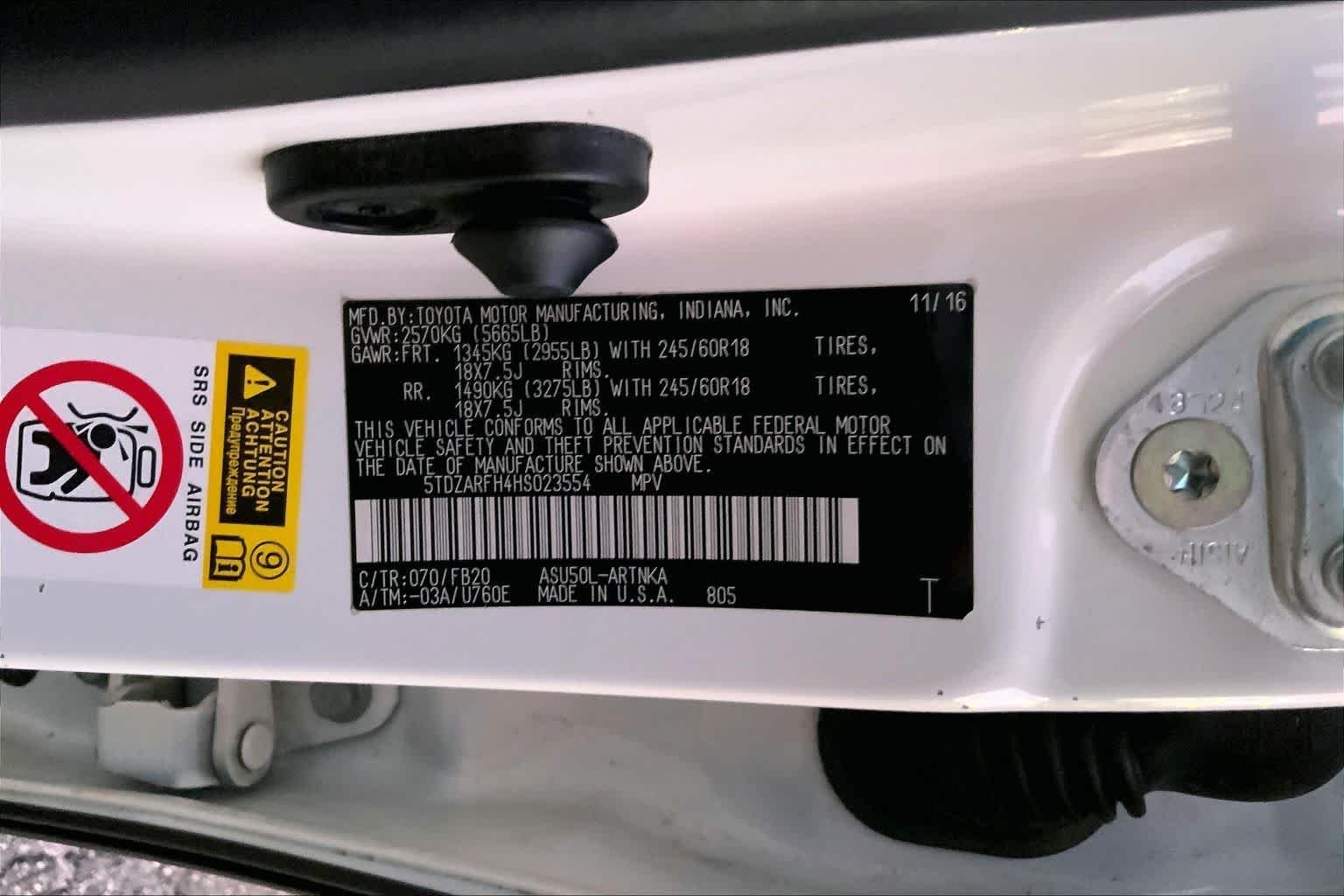 Used 2017 Blizzard Pearl Toyota LE image 31