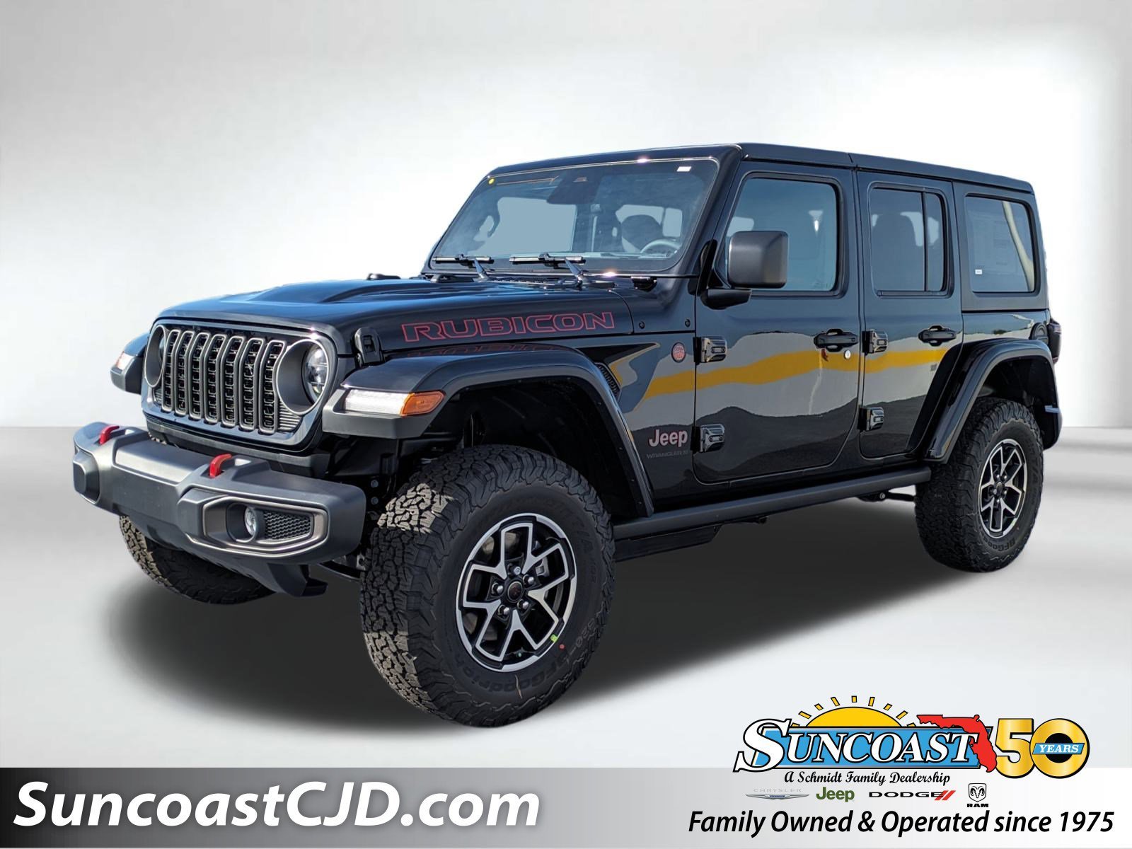 New 2026 Black Clear-Coat Exterior Paint Jeep Rubicon image 1