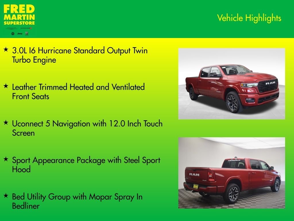 New 2026 Molten Red Pearl-Coat Exterior Paint RAM Laramie image 7