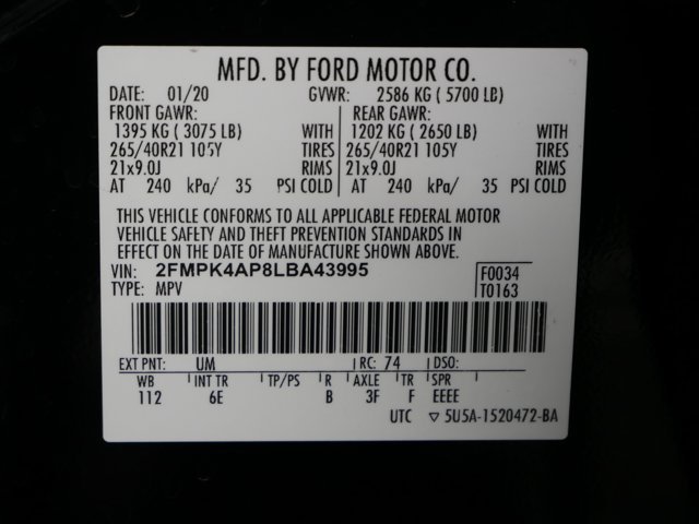 Used 2020 Agate Black Ford ST w/ Weather Pkg image 36