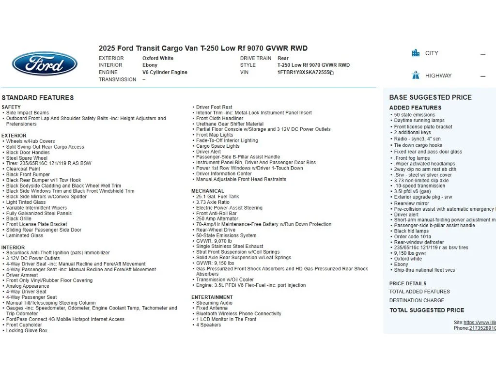 Used 2025 White Ford Base image 2