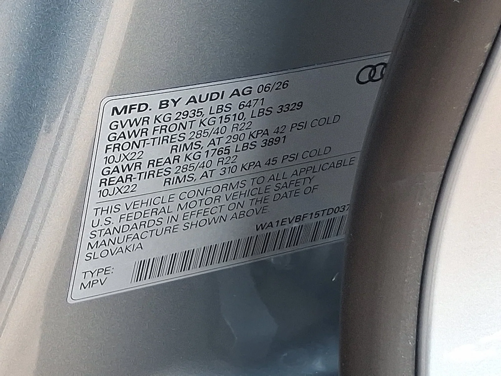 New 2026 Satellite Silver Metallic Audi Premium Plus image 20