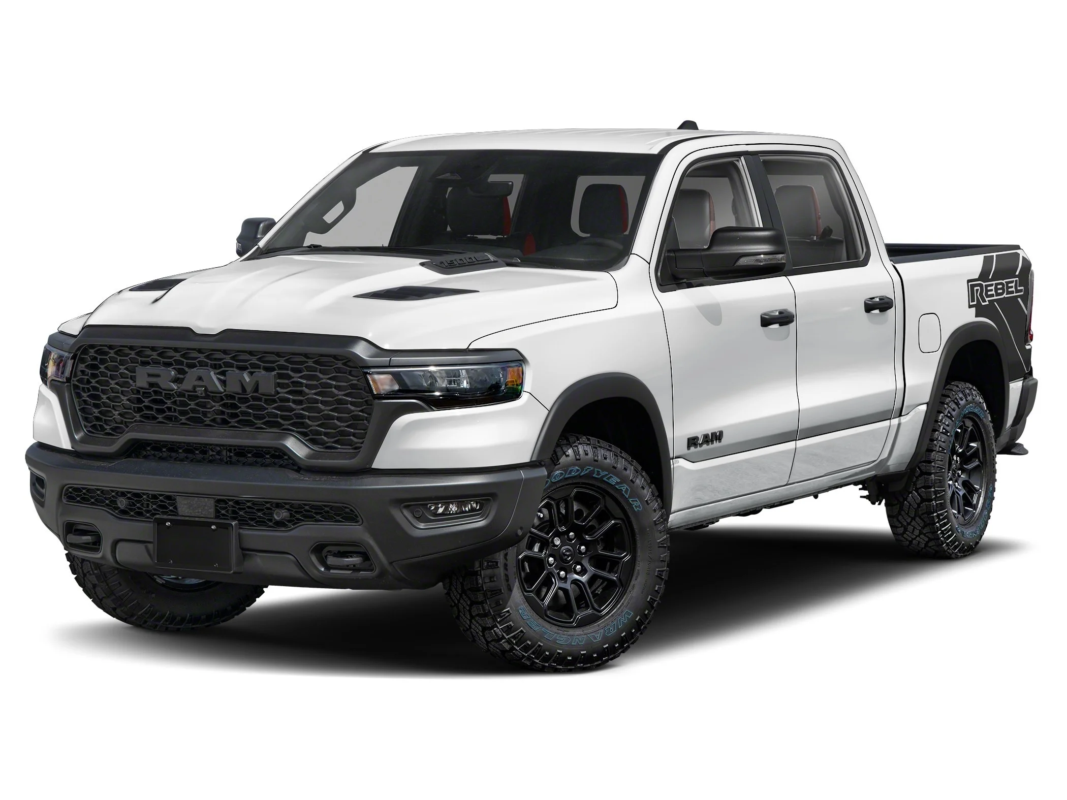 New 2027 Bright White Clear-Coat  Paint Ram REBEL CREW CAB 4X4 5