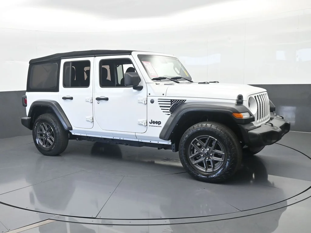 Used 2024 Bright White Clearcoat Jeep Sport S image 8