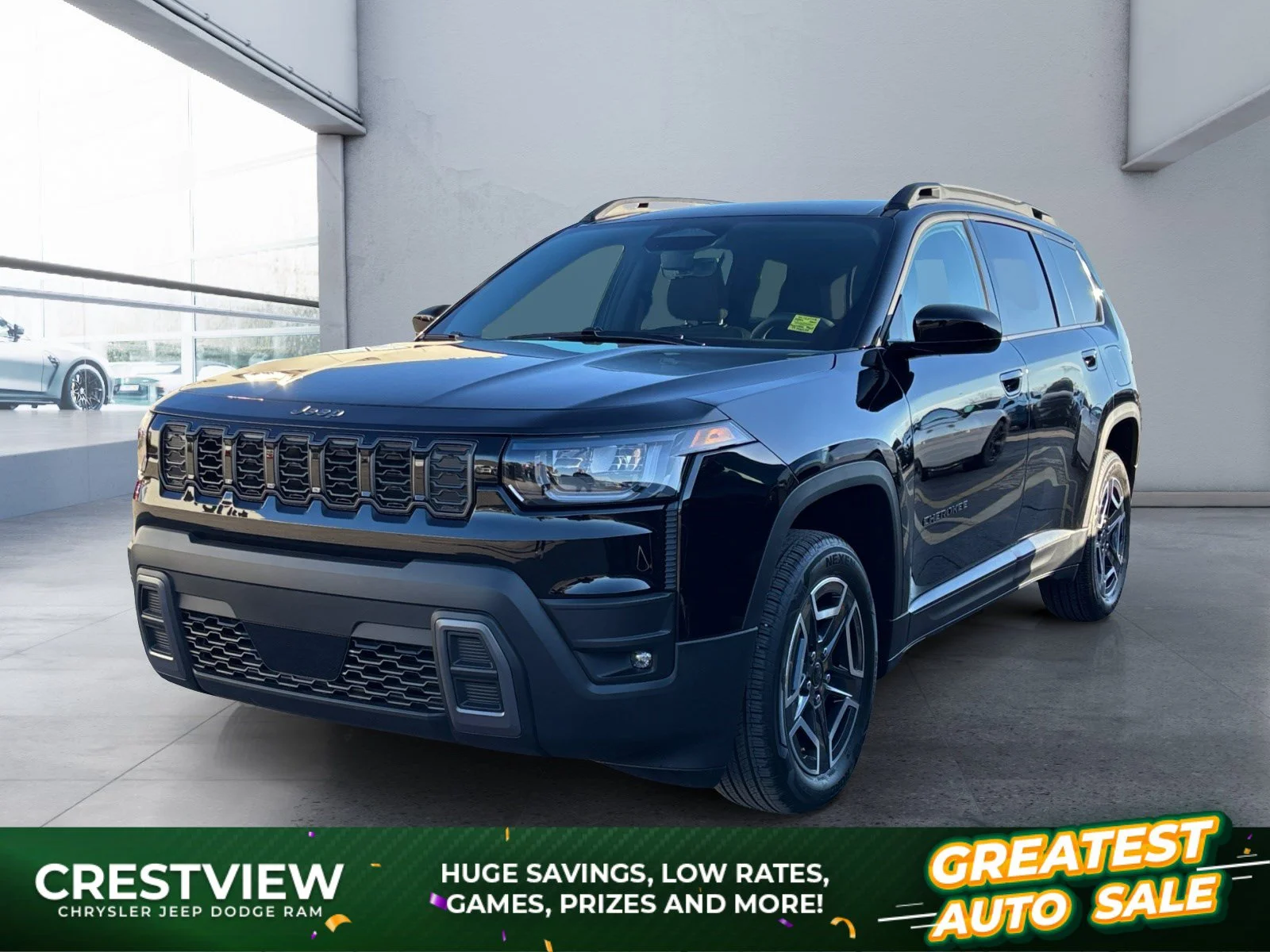 New 2026 Diamond Black Crystal Pearl Jeep Laredo image 1